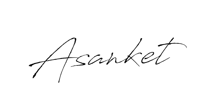 Asanket stylish signature style. Best Handwritten Sign (Antro_Vectra) for my name. Handwritten Signature Collection Ideas for my name Asanket. Asanket signature style 6 images and pictures png