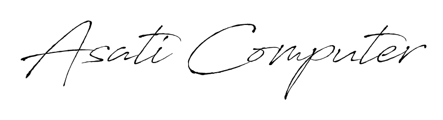 Generate high-definition signature styles for Asati Computer. The Antro_Vectra typeface ensures crisp legibility and sophisticated design. Asati Computer signature style 6 images and pictures png