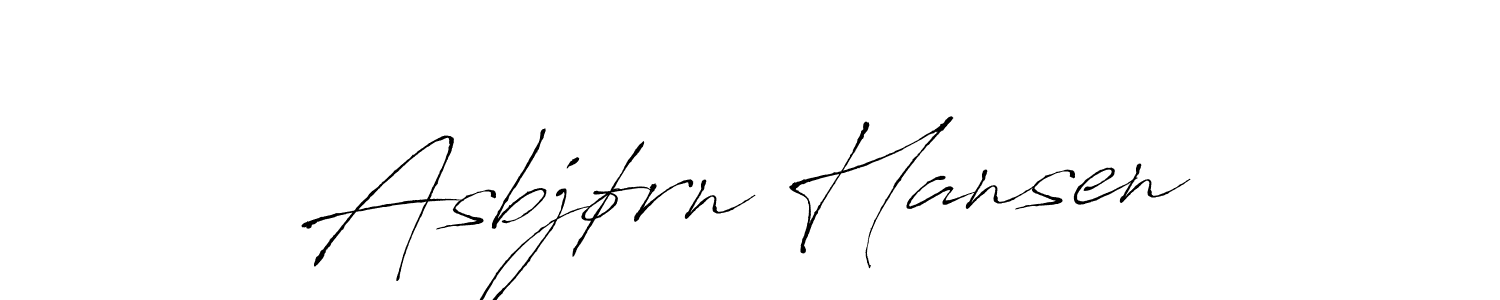 How to make Asbjørn Hansen name signature. Use Antro_Vectra style for creating short signs online. This is the latest handwritten sign. Asbjørn Hansen signature style 6 images and pictures png