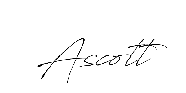 Design your own signature with our free online signature maker. With this signature software, you can create a handwritten (Antro_Vectra) signature for name Ascott. Ascott signature style 6 images and pictures png