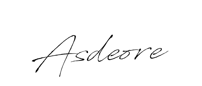 How to make Asdeore signature? Antro_Vectra is a professional autograph style. Create handwritten signature for Asdeore name. Asdeore signature style 6 images and pictures png