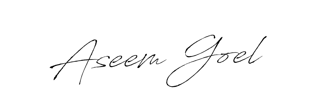Create a beautiful signature design for name Aseem Goel. With this signature (Antro_Vectra) fonts, you can make a handwritten signature for free. Aseem Goel signature style 6 images and pictures png