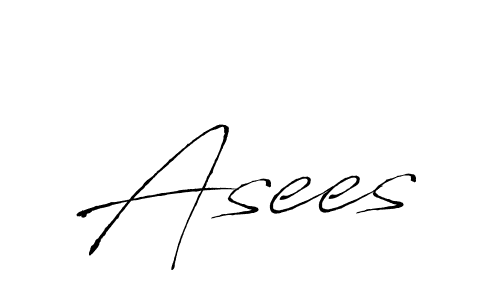 Design your own signature with our free online signature maker. With this signature software, you can create a handwritten (Antro_Vectra) signature for name Asees. Asees signature style 6 images and pictures png