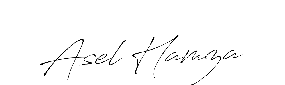 Asel Hamza stylish signature style. Best Handwritten Sign (Antro_Vectra) for my name. Handwritten Signature Collection Ideas for my name Asel Hamza. Asel Hamza signature style 6 images and pictures png