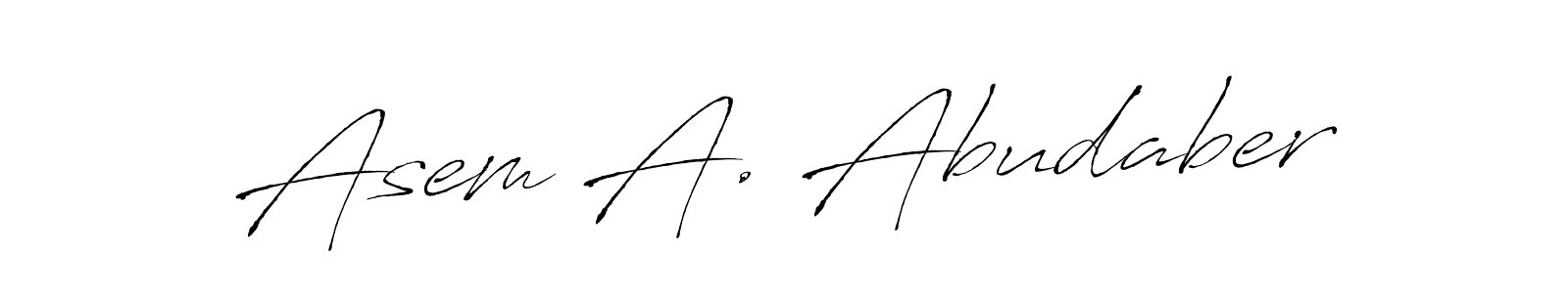 Make a short Asem A. Abudaber signature style. Manage your documents anywhere anytime using Antro_Vectra. Create and add eSignatures, submit forms, share and send files easily. Asem A. Abudaber signature style 6 images and pictures png