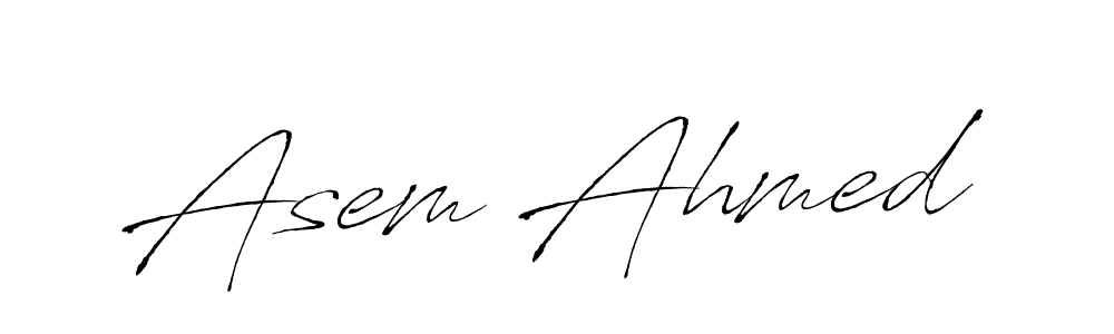 Design your own signature with our free online signature maker. With this signature software, you can create a handwritten (Antro_Vectra) signature for name Asem Ahmed. Asem Ahmed signature style 6 images and pictures png