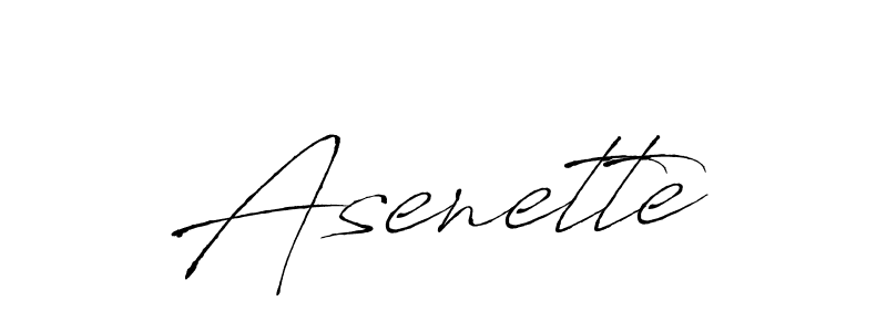 Use a signature maker to create a handwritten signature online. With this signature software, you can design (Antro_Vectra) your own signature for name Asenette. Asenette signature style 6 images and pictures png