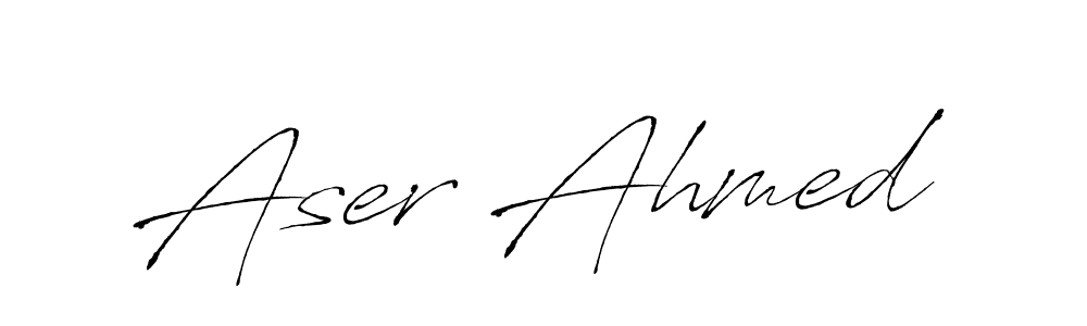 Also we have Aser Ahmed name is the best signature style. Create professional handwritten signature collection using Antro_Vectra autograph style. Aser Ahmed signature style 6 images and pictures png