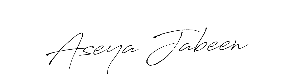 The best way (Antro_Vectra) to make a short signature is to pick only two or three words in your name. The name Aseya Jabeen include a total of six letters. For converting this name. Aseya Jabeen signature style 6 images and pictures png