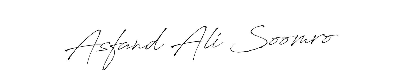 Design your own signature with our free online signature maker. With this signature software, you can create a handwritten (Antro_Vectra) signature for name Asfand Ali Soomro. Asfand Ali Soomro signature style 6 images and pictures png