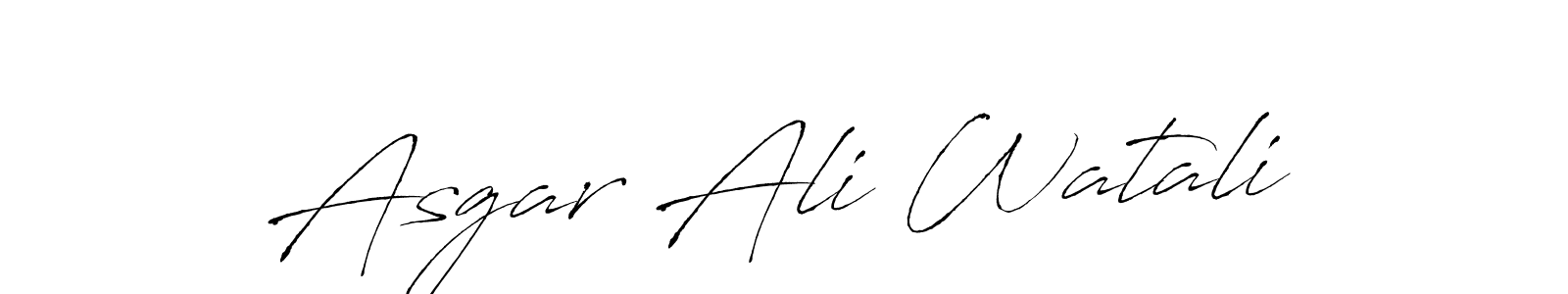 if you are searching for the best signature style for your name Asgar Ali Watali. so please give up your signature search. here we have designed multiple signature styles  using Antro_Vectra. Asgar Ali Watali signature style 6 images and pictures png