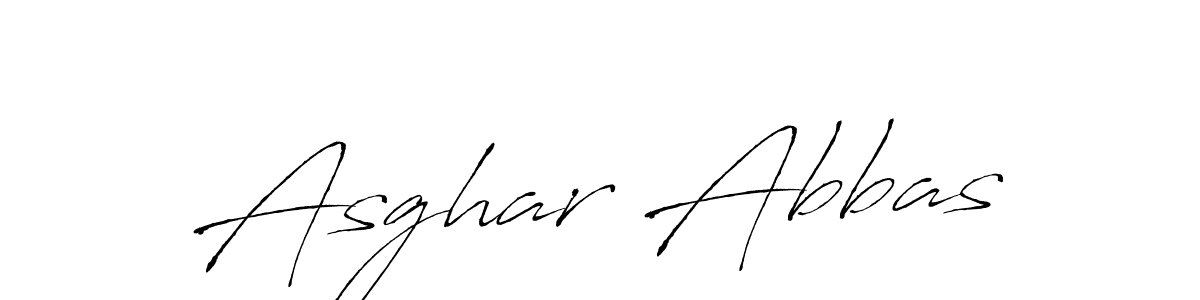 Design your own signature with our free online signature maker. With this signature software, you can create a handwritten (Antro_Vectra) signature for name Asghar Abbas. Asghar Abbas signature style 6 images and pictures png
