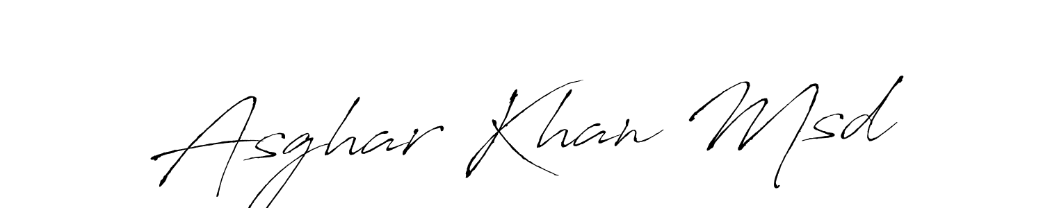 Create a beautiful signature design for name Asghar Khan Msd. With this signature (Antro_Vectra) fonts, you can make a handwritten signature for free. Asghar Khan Msd signature style 6 images and pictures png