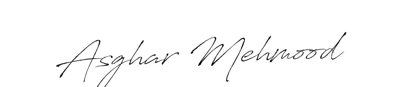 How to make Asghar Mehmood name signature. Use Antro_Vectra style for creating short signs online. This is the latest handwritten sign. Asghar Mehmood signature style 6 images and pictures png