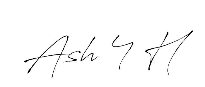 Design your own signature with our free online signature maker. With this signature software, you can create a handwritten (Antro_Vectra) signature for name Ash 4 H. Ash 4 H signature style 6 images and pictures png