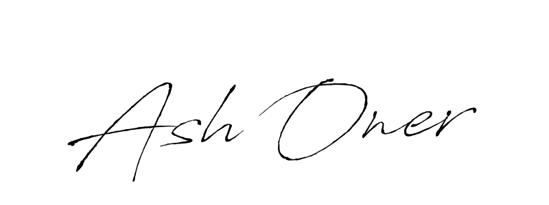 Ash Oner stylish signature style. Best Handwritten Sign (Antro_Vectra) for my name. Handwritten Signature Collection Ideas for my name Ash Oner. Ash Oner signature style 6 images and pictures png