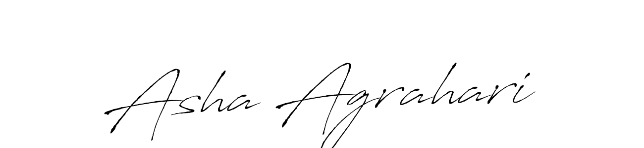 Also You can easily find your signature by using the search form. We will create Asha Agrahari name handwritten signature images for you free of cost using Antro_Vectra sign style. Asha Agrahari signature style 6 images and pictures png