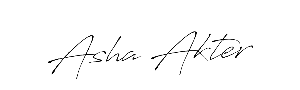 Use a signature maker to create a handwritten signature online. With this signature software, you can design (Antro_Vectra) your own signature for name Asha Akter. Asha Akter signature style 6 images and pictures png