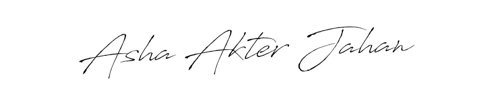 Make a beautiful signature design for name Asha Akter Jahan. With this signature (Antro_Vectra) style, you can create a handwritten signature for free. Asha Akter Jahan signature style 6 images and pictures png