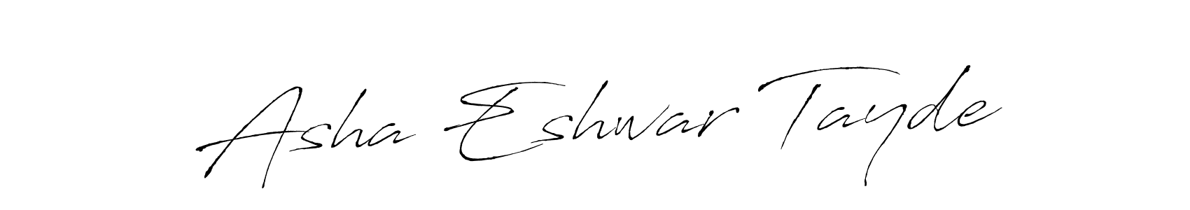 Asha Eshwar Tayde stylish signature style. Best Handwritten Sign (Antro_Vectra) for my name. Handwritten Signature Collection Ideas for my name Asha Eshwar Tayde. Asha Eshwar Tayde signature style 6 images and pictures png