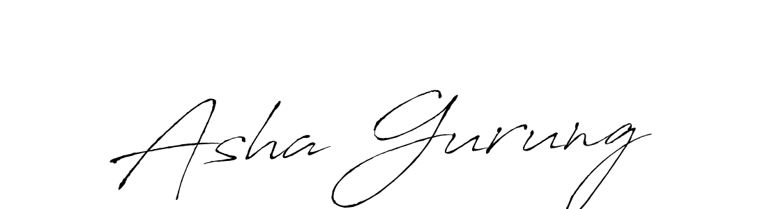 Asha Gurung stylish signature style. Best Handwritten Sign (Antro_Vectra) for my name. Handwritten Signature Collection Ideas for my name Asha Gurung. Asha Gurung signature style 6 images and pictures png