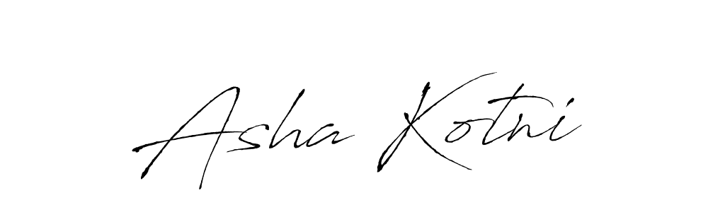 Design your own signature with our free online signature maker. With this signature software, you can create a handwritten (Antro_Vectra) signature for name Asha Kotni. Asha Kotni signature style 6 images and pictures png