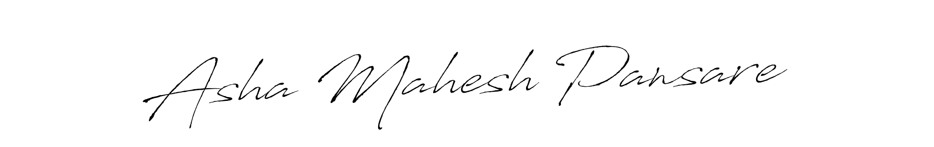 Asha Mahesh Pansare stylish signature style. Best Handwritten Sign (Antro_Vectra) for my name. Handwritten Signature Collection Ideas for my name Asha Mahesh Pansare. Asha Mahesh Pansare signature style 6 images and pictures png