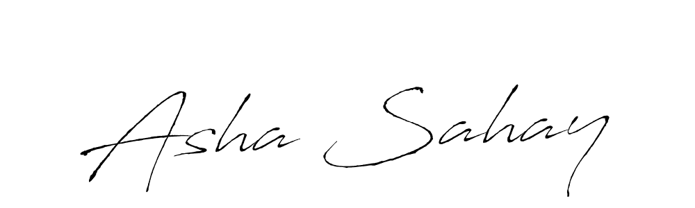 Create a beautiful signature design for name Asha Sahay. With this signature (Antro_Vectra) fonts, you can make a handwritten signature for free. Asha Sahay signature style 6 images and pictures png