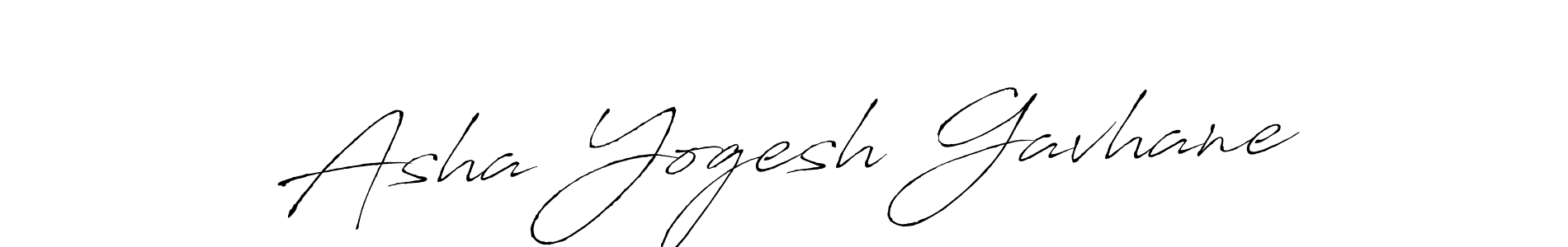 How to make Asha Yogesh Gavhane name signature. Use Antro_Vectra style for creating short signs online. This is the latest handwritten sign. Asha Yogesh Gavhane signature style 6 images and pictures png