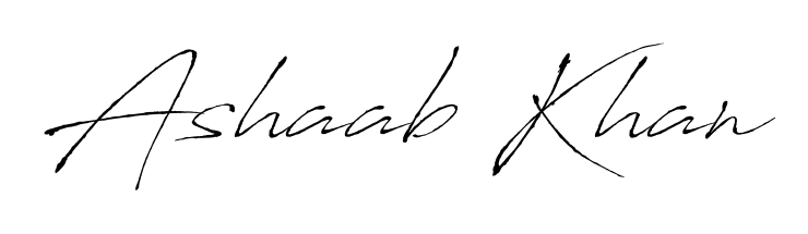 A dynamic signature style for Ashaab Khan using Antro_Vectra script. Designed to look authentic, handwritten, and professional. Ashaab Khan signature style 6 images and pictures png