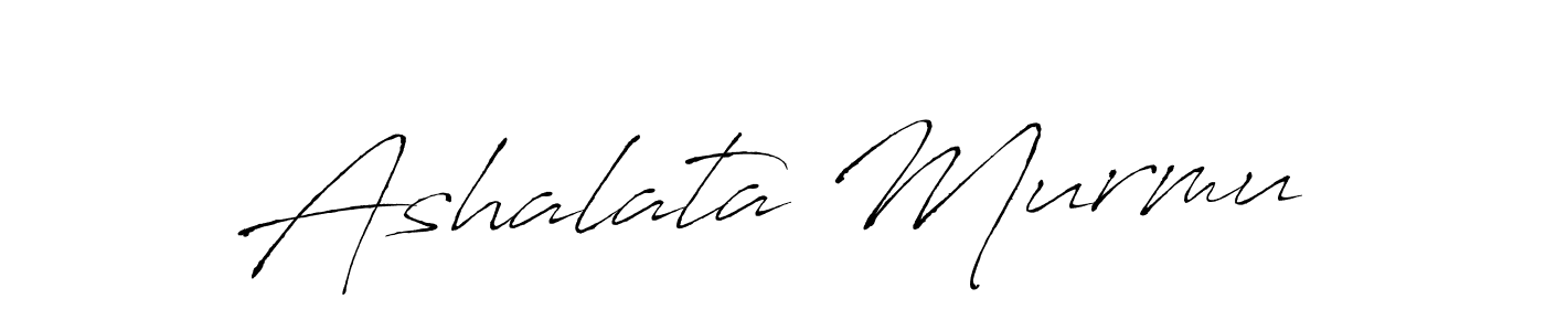 The best way (Antro_Vectra) to make a short signature is to pick only two or three words in your name. The name Ashalata Murmu include a total of six letters. For converting this name. Ashalata Murmu signature style 6 images and pictures png