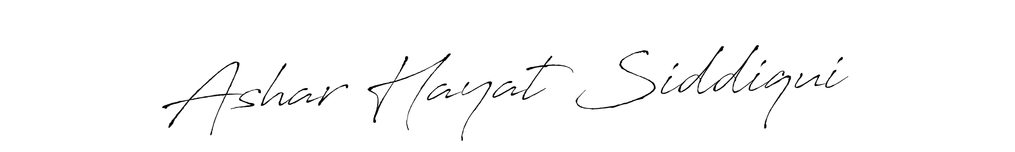 Make a beautiful signature design for name Ashar Hayat Siddiqui. Use this online signature maker to create a handwritten signature for free. Ashar Hayat Siddiqui signature style 6 images and pictures png