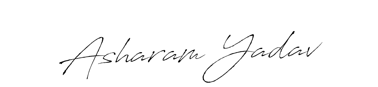 How to make Asharam Yadav name signature. Use Antro_Vectra style for creating short signs online. This is the latest handwritten sign. Asharam Yadav signature style 6 images and pictures png