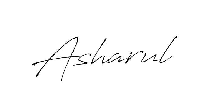 Design your own signature with our free online signature maker. With this signature software, you can create a handwritten (Antro_Vectra) signature for name Asharul. Asharul signature style 6 images and pictures png