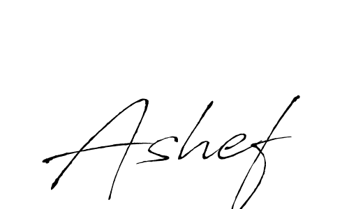 How to make Ashef signature? Antro_Vectra is a professional autograph style. Create handwritten signature for Ashef name. Ashef signature style 6 images and pictures png