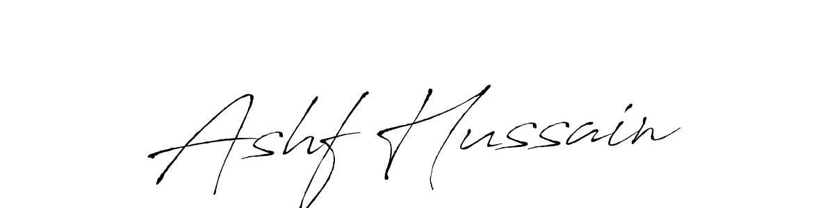 Create a beautiful signature design for name Ashf Hussain. With this signature (Antro_Vectra) fonts, you can make a handwritten signature for free. Ashf Hussain signature style 6 images and pictures png