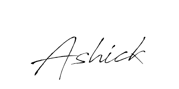 Use a signature maker to create a handwritten signature online. With this signature software, you can design (Antro_Vectra) your own signature for name Ashick. Ashick signature style 6 images and pictures png