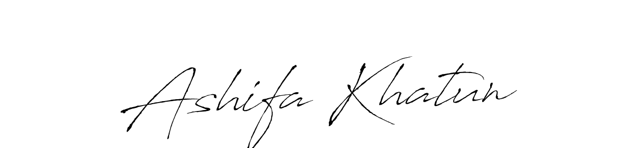 Make a beautiful signature design for name Ashifa Khatun. With this signature (Antro_Vectra) style, you can create a handwritten signature for free. Ashifa Khatun signature style 6 images and pictures png