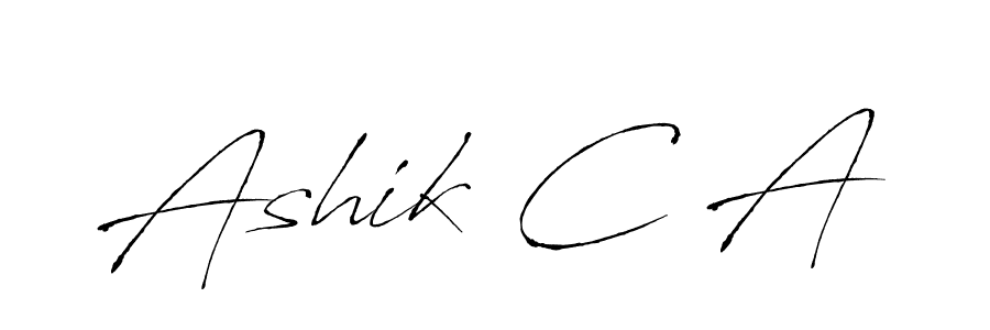 How to make Ashik C A signature? Antro_Vectra is a professional autograph style. Create handwritten signature for Ashik C A name. Ashik C A signature style 6 images and pictures png