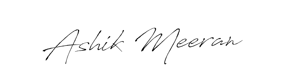 The best way (Antro_Vectra) to make a short signature is to pick only two or three words in your name. The name Ashik Meeran include a total of six letters. For converting this name. Ashik Meeran signature style 6 images and pictures png