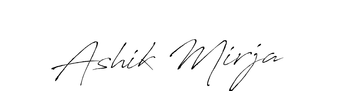 How to make Ashik Mirja name signature. Use Antro_Vectra style for creating short signs online. This is the latest handwritten sign. Ashik Mirja signature style 6 images and pictures png