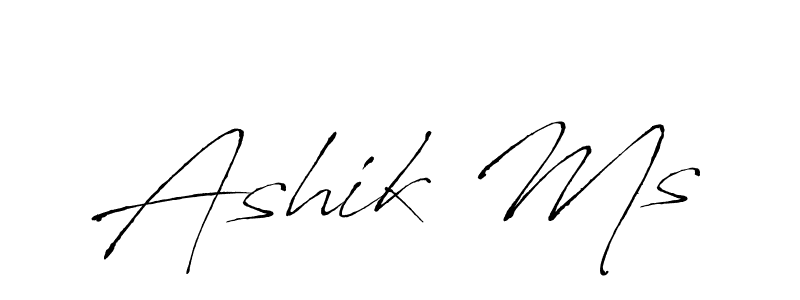 How to make Ashik Ms signature? Antro_Vectra is a professional autograph style. Create handwritten signature for Ashik Ms name. Ashik Ms signature style 6 images and pictures png