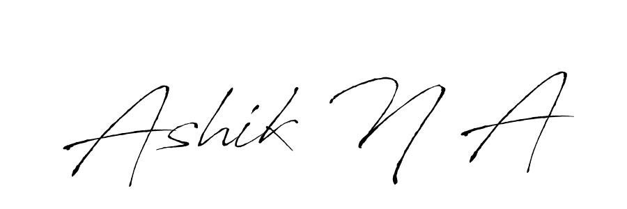 How to make Ashik N A signature? Antro_Vectra is a professional autograph style. Create handwritten signature for Ashik N A name. Ashik N A signature style 6 images and pictures png
