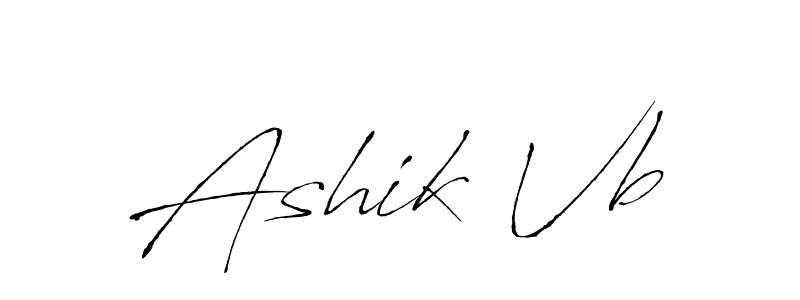 Use a signature maker to create a handwritten signature online. With this signature software, you can design (Antro_Vectra) your own signature for name Ashik Vb. Ashik Vb signature style 6 images and pictures png