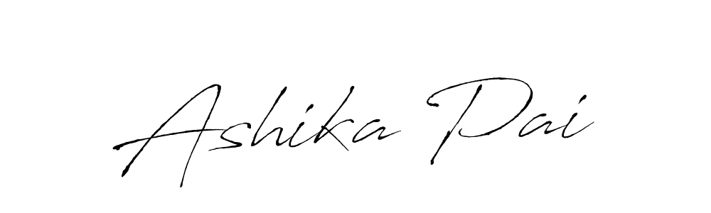 The best way (Antro_Vectra) to make a short signature is to pick only two or three words in your name. The name Ashika Pai include a total of six letters. For converting this name. Ashika Pai signature style 6 images and pictures png