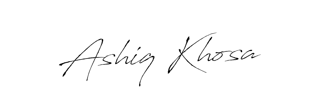 This is the best signature style for the Ashiq Khosa name. Also you like these signature font (Antro_Vectra). Mix name signature. Ashiq Khosa signature style 6 images and pictures png