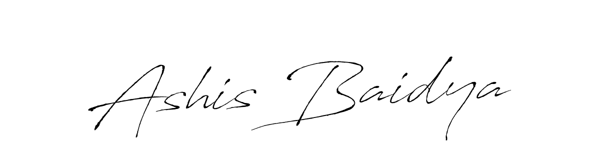 Ashis Baidya stylish signature style. Best Handwritten Sign (Antro_Vectra) for my name. Handwritten Signature Collection Ideas for my name Ashis Baidya. Ashis Baidya signature style 6 images and pictures png