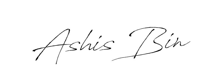Antro_Vectra is a professional signature style that is perfect for those who want to add a touch of class to their signature. It is also a great choice for those who want to make their signature more unique. Get Ashis Bin name to fancy signature for free. Ashis Bin signature style 6 images and pictures png