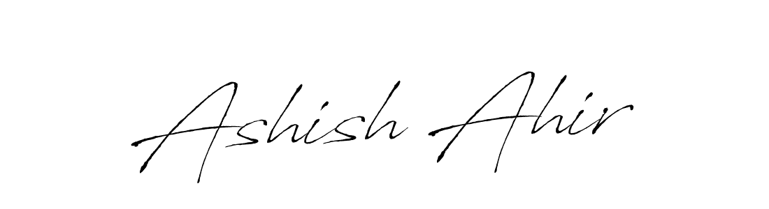 How to make Ashish Ahir signature? Antro_Vectra is a professional autograph style. Create handwritten signature for Ashish Ahir name. Ashish Ahir signature style 6 images and pictures png