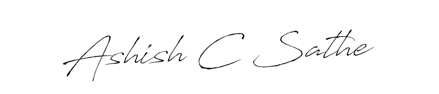 Design your own signature with our free online signature maker. With this signature software, you can create a handwritten (Antro_Vectra) signature for name Ashish C Sathe. Ashish C Sathe signature style 6 images and pictures png